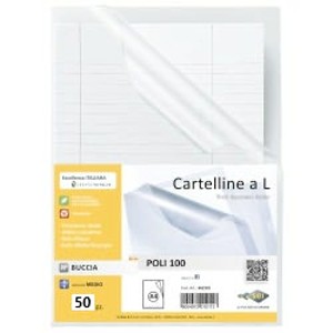 Cartelline PPL - buccia - Misura: formato esterno 23,2x32,2 cm - formato interno 21x29,7 cm.- trasparente - Sei Rota - confezione 50 pezzi Foto prodotto